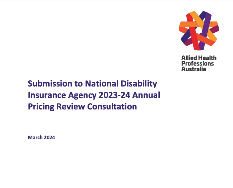 Submission: National Disability Insurance Agency 2023-24 Annual Pricing review Consultation